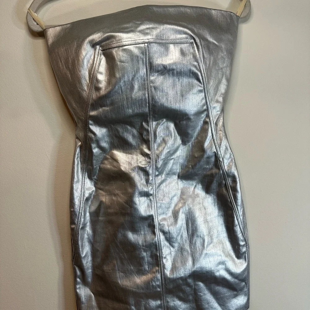 Rick Owens Strobe FW22 Silver Bustier Dress – Goddess in Chrome - Picture 5 of 16